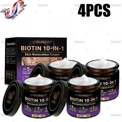 1-5X NEW Biotin 10-in-1 Skin Restoration Cream,Professional Skin Treatment Cream