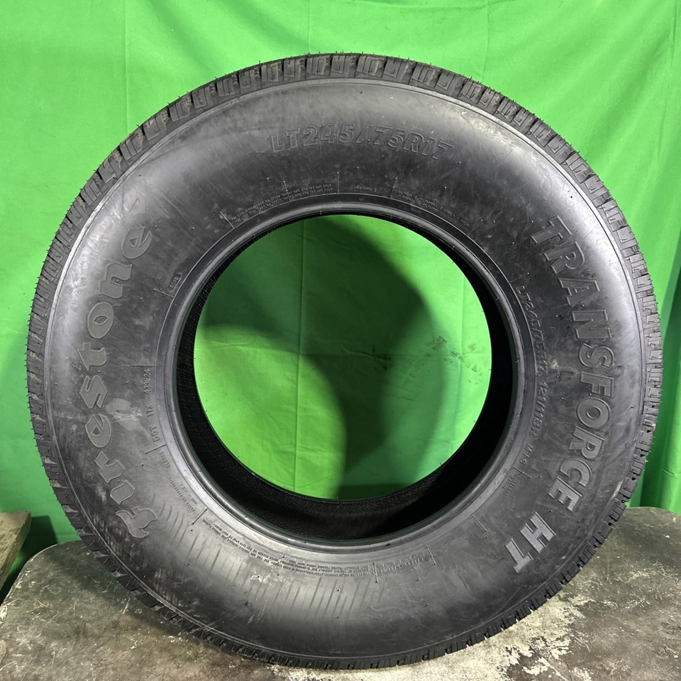 Pair,Used-LT245/75R17 Firestone Transforce HT 121/118R 10/32 DOT 4124 ...