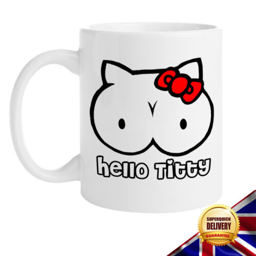 Hello Kitty Titty Rude Surowe Nowość Kubki do kawy do herbaty Kubki Prezenty dla niego Niej - Zdjęcie 1 z 1