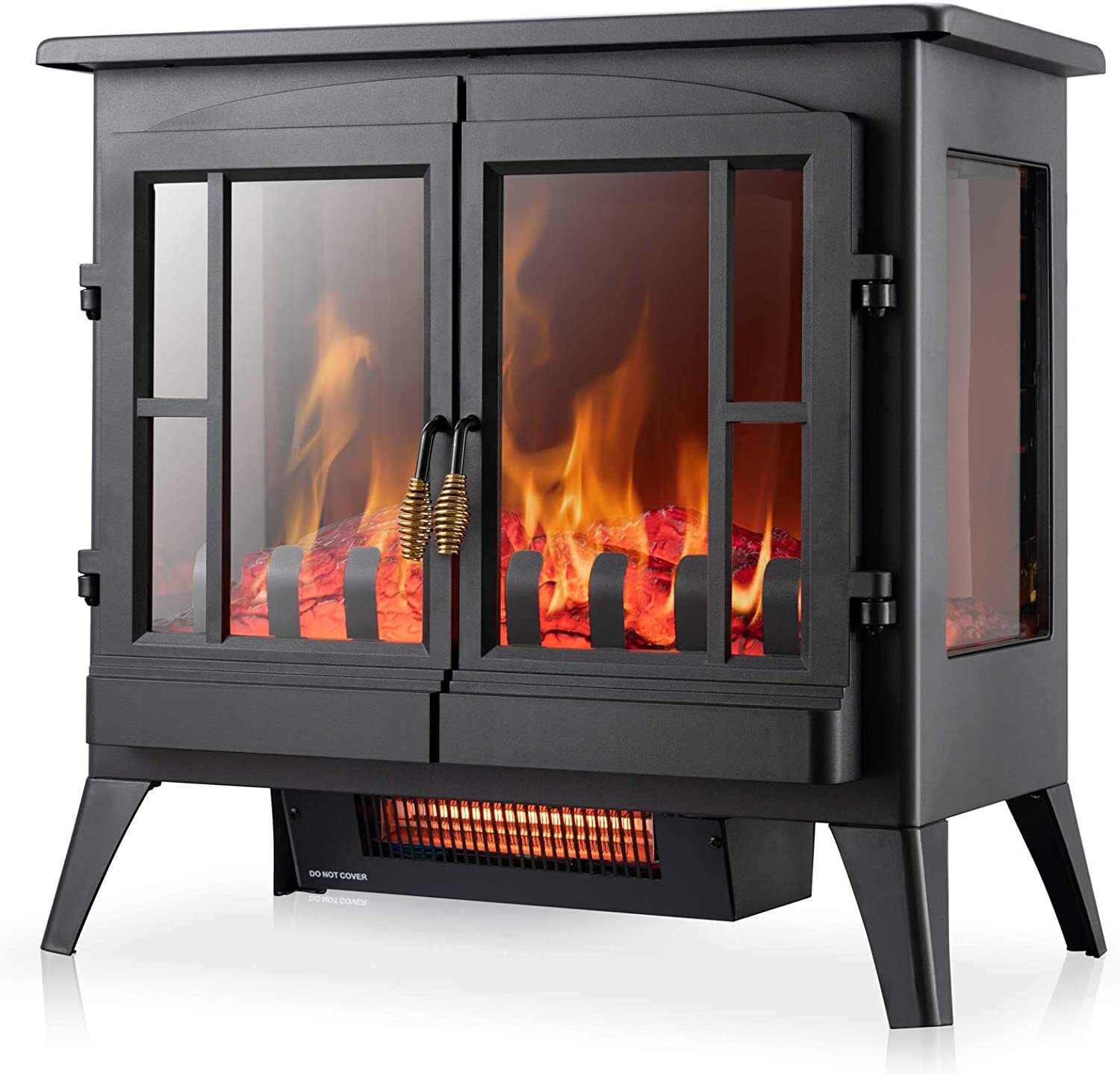 Electric Fireplace Infrared Freestanding Adjustable Heater Christmas Home  Decor | eBay