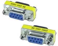 2X DB9 Female to Female Adapter Gender Changer Serial RS232 Coupler