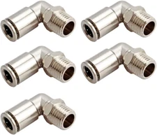 Brass BPL Push to Connect Air Fittings Elbow 3/8" Tube OD X 1/8" NPT Male 90° De