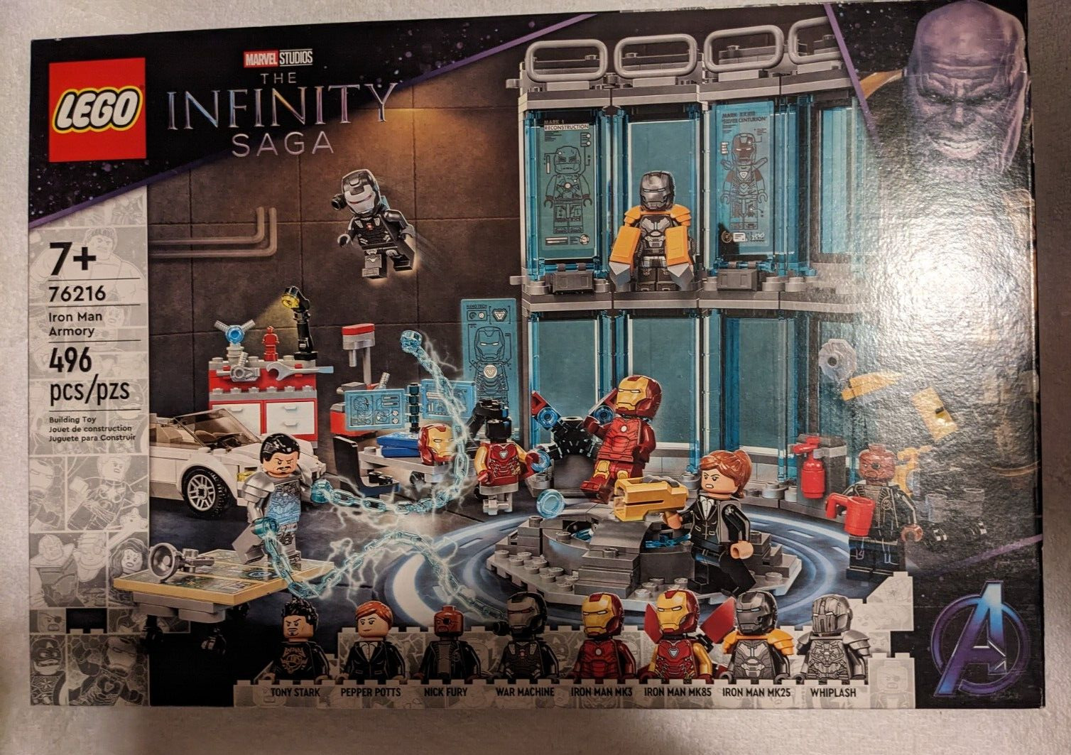 LEGO 76216 Marvel The Infinity Saga Iron 2 Armory 496pcs Avengers
