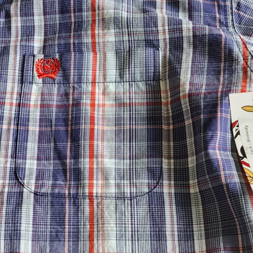 Cinch Casual Shirt Boys XXL 16-18 Western Plaid Short Sleeve Light Weight Cool - Picture 9 of 17