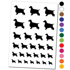 English Cocker Spaniel Dog Solid Temporary Tattoo Water Resistant Set Collection