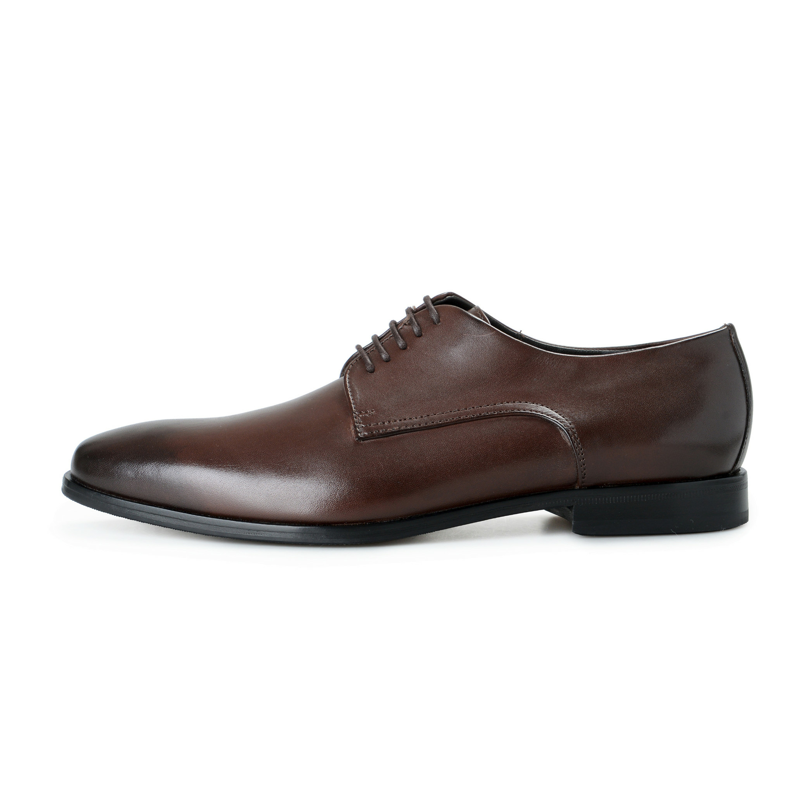 Boss Hugo Boss Highline Plain Toe Derby Shoes Dark Brown 6.5
