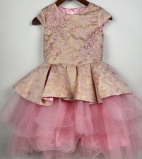 DISNEY Store Fancy Dress Costume Girl 9/10 Princess Aurora Pink Gold Beauty 9 10
