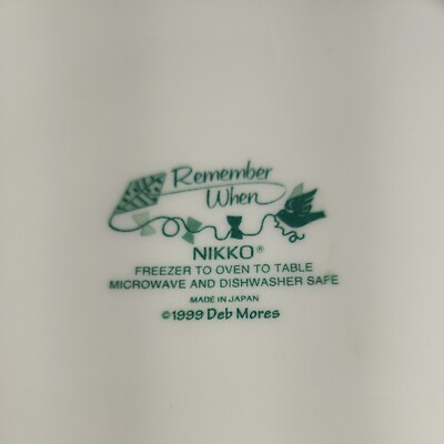 Nikko REMEMBER WHEN Dinner Plate Deb Mores 1999 Made in Japan | eBay