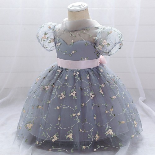 Toddler Girls Baby Dress Floral Princess Party Wedding Tulle Tutu Dress Pageant - Picture 18 of 27