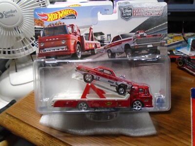 Hot Wheels Team Transport '65 Mercury Comet Cyclone & Ford C-800 with Real Rider