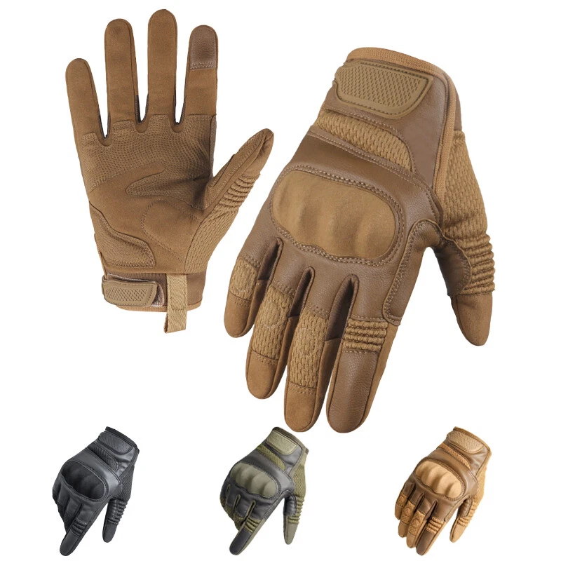 Tactical Gloves Knuckle Protection Army Military Combat Airsoft Paintball Patrol