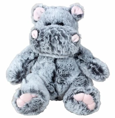 LIFESTYLE & MORE Teddybär Kuschelbär Nilpferd Hippo grau sitzend Plüschbär Kuscheltier Höhe 26 cm