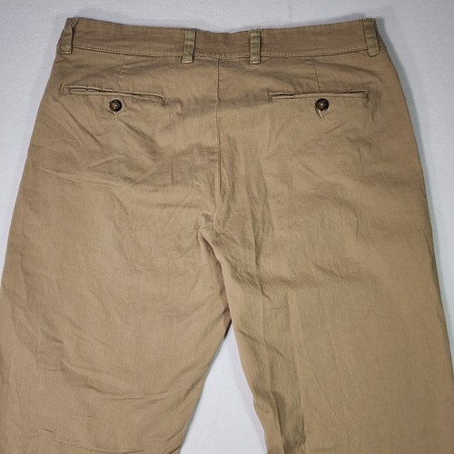 Pantalone uomo chino vintage 1946 cotone marrone elasticizzato 34x34 lavato lapidato battuto - Foto 16 di 17