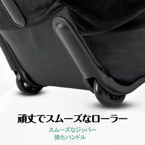 Black Golf Travel Bag with Wheels and Hard Case Top Simple to Maneuver - Picture 3 of 7