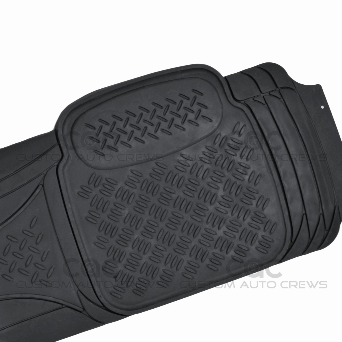 Black Rubber Floor Mats for Car SUV + Cargo Mat 5 Piece Full Set Max