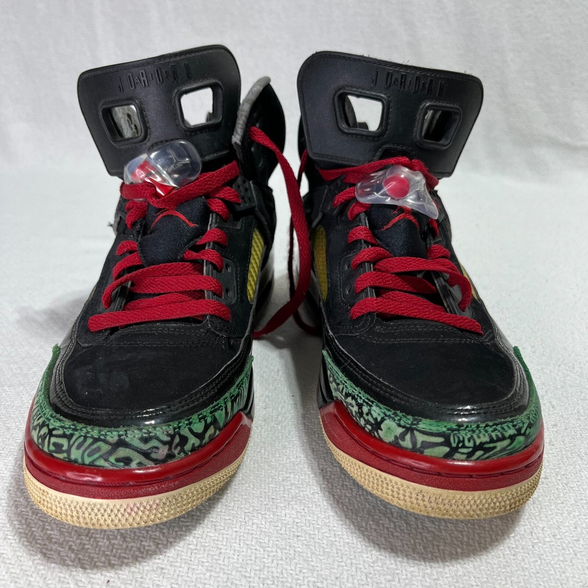 Air Jordan Spizikes Size 9 Sneaker Shoes Black Varsity Red 