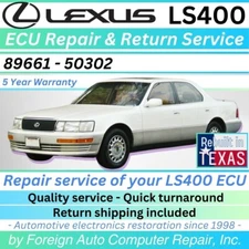89661 - 50302 ECU Repair & Return Service, LS400 ECU repair with 5 year warranty
