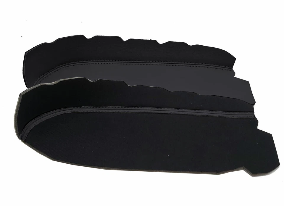 Cubierta del panel de la puerta del reposabrazos delantero de cuero PVC negro para Toyota 4Runner 2003-2009 Foto 4 de 4