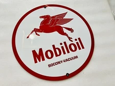 Mobil Oil Mobiloil gasoline racing vintage Style advertising sign