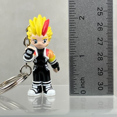Vintage 1995 Taito Psychic Force Burn Griffiths Keychain Figure