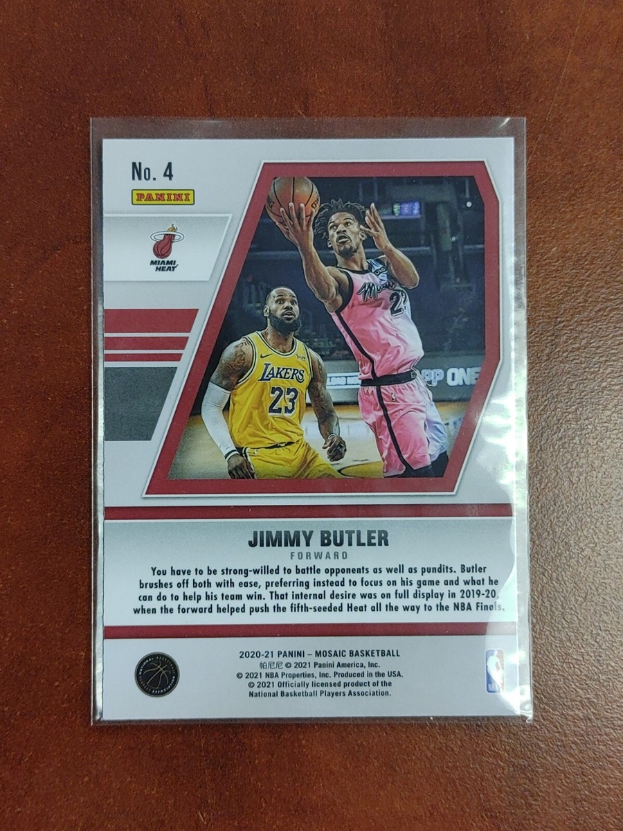 2020-21 Panini Mosaic Will to Win #4 Jimmy Butler