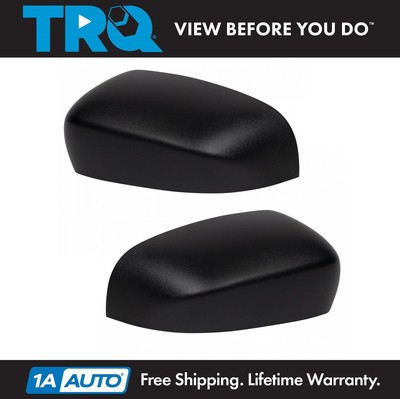 TRQ Mirror Caps Textured Black Set Fits 2014-2018 Jeep Cherokee