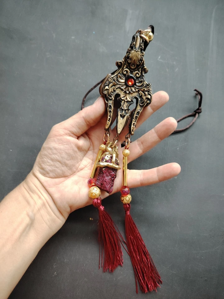 Feng Shui Symbol Money Amulet Talisman Fengshui Lucky Charm Trident Asia Pendant - Image 3 of 4