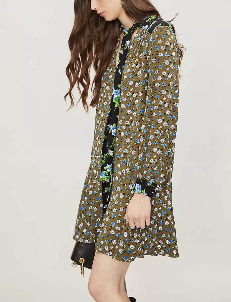 Sandro green floral dress top