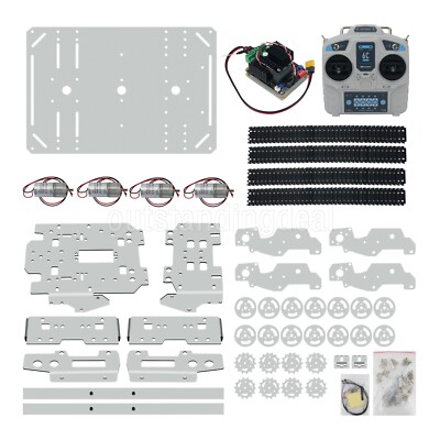 TS800S Two-Tier Tank Chassis Obstacle Crossing Robot Car Chassis Unassembled Kit