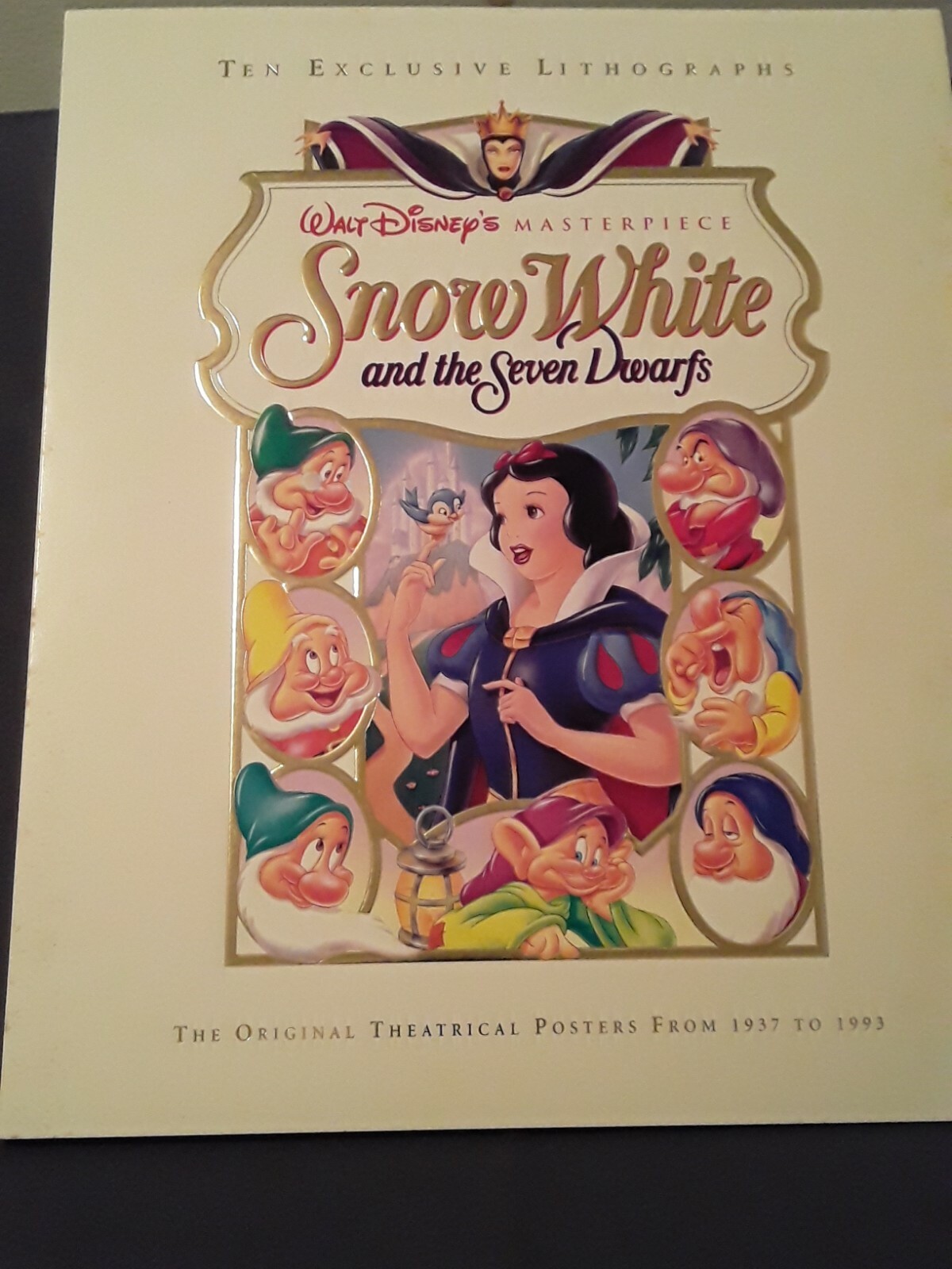 Walt Disney Ten Exclusive Lithographs Snow White & Seven Dwarfs 1937 to ...