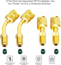 4 Pack Adapter 5/16" Female Quick Couplers x 1/4" Male Flare Mini Split R410