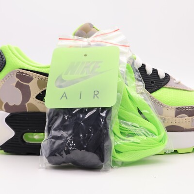 CW4039-300 Nike Air Max 90 Green Camo Ghost Green Black White