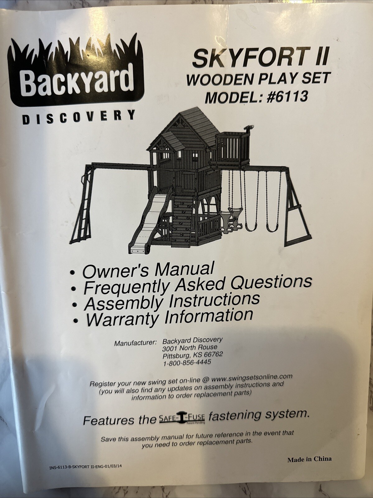 Backyard discovery Skyfort II Wooden Player Model #6113 Owne