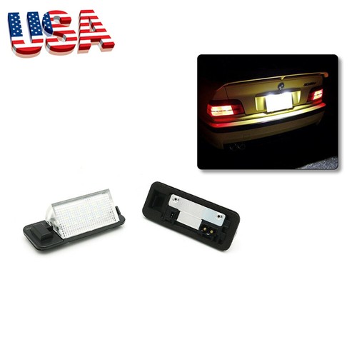 2Pcs LED License Plate Lights Canbus For BMW E36 3Series 318 325 328 19921999 eBay