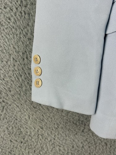 Chaqueta Blazer Petite Sophisticate Mujer’s 8 Abrigo Azul Claro 3 Botones con Almohadillas - Imagen 6 de 16