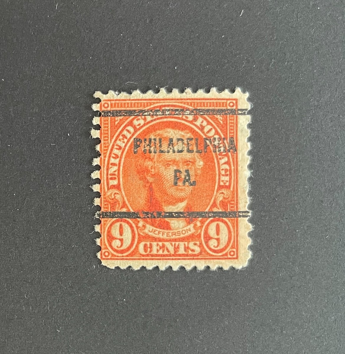 Philadelphia, Pennsylvania Type 61 Precancel, 9 cents Jefferson  display picture 1