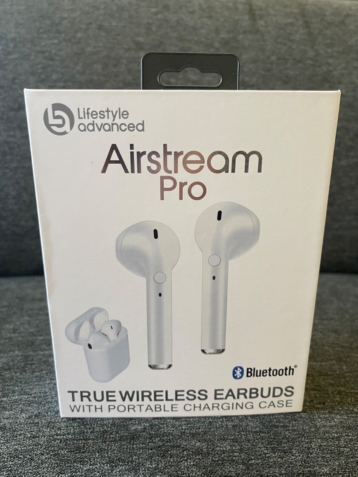 Lifestyle Advanced Airstream Pro White Wireless Bluetooth Earbuds Charging Case