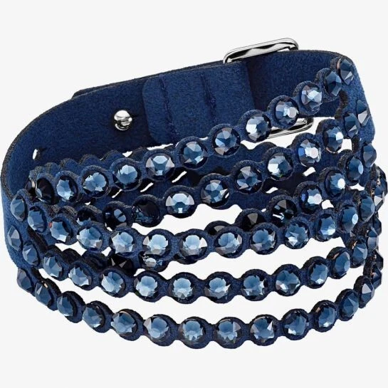 Genuine Swarovski Power Blue Crystal Multi Row Bracelet 5511697