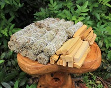 20 Palo Santo Wood  20 Blue Sage Smudge Sticks 40 Piece Wholesale Bulk Lot 