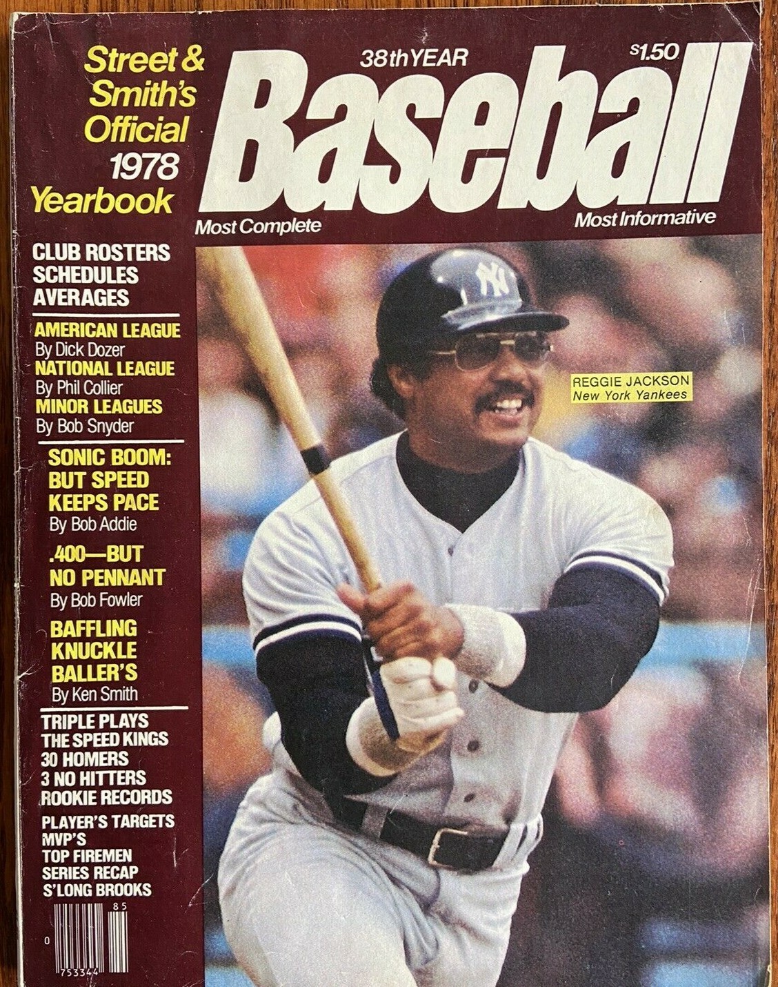 1978 Street & Smith's Baseball Yearbook Reggie Jackson, New York Yankees