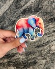 Watercolor Elephant, WATERPROOF VINYL STICKER for LAPTOPS, TUMBLERS, ETC