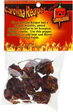 GOURMET AUTHENTIC CAROLINA REAPER PODS WORLD HOTTEST PEPPER 1/4 oz .25 oz 7.09g
