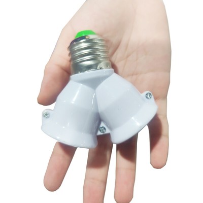 Screw E27 LED Base Light Lamp Bulb Socket E27 to 2-E27 Splitter Adapter lamp