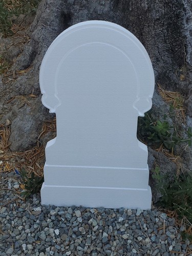 Set of 6 Haunted Mansion Shaped Tombstones / Headstones DIY Blank Foam - Picture 2 of 15