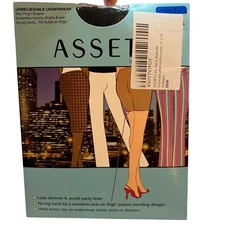 Unbelievable Underwear Mid Thigh Shaper Assets Black Size 4 New