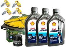 TAGLIANDO YAMAHA/YZF/R THUNDER/CAT 600 1996 SHELL 10W40 FILTRO OLIO ARIA CANDELE