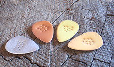 bag of 4 non slip metal guitar picks - playable - tear drop