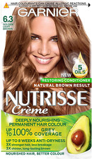 Image of Garnier Nutrisse Crème Permanent Nourishing Hair Colour 6.3 Golden Light Brown