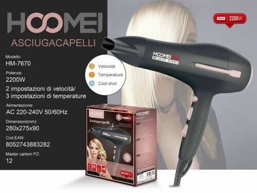 Phon HM-7670 2200W: Capelli Lucidi e Piega Perfetta in Minuti