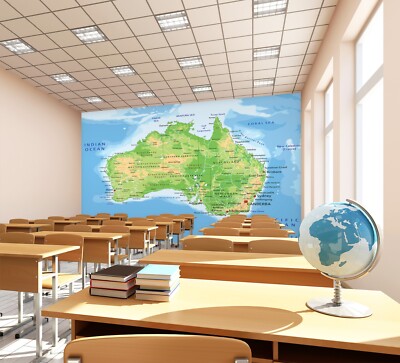 3D Green Map 1387 Wallpaper Mural Wall Print Wall Wallpaper Murals US Coco